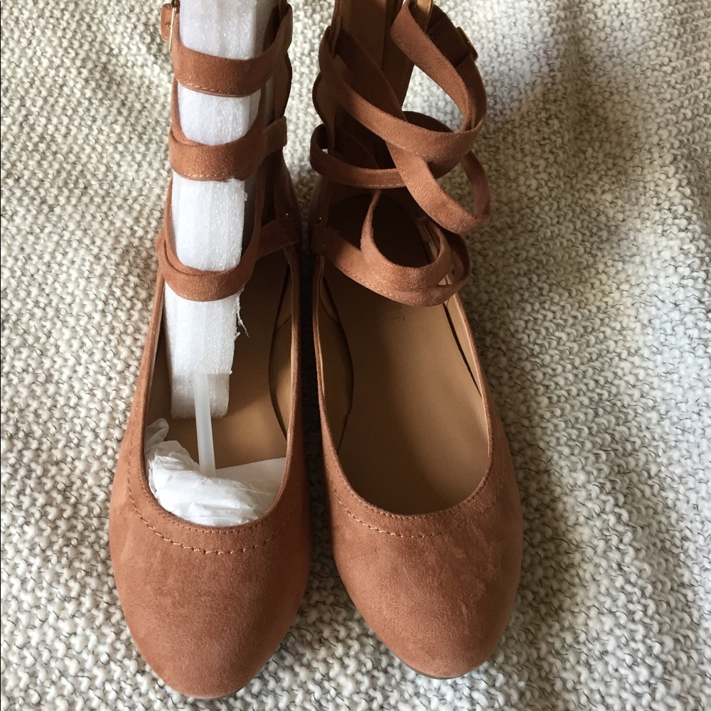 Aldo Nude Suede Flat -Size 8.5